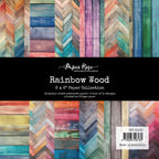 Paper Rose Rainbow Wood 6x6 Paper 31040