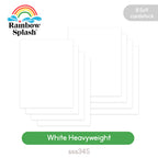 Rainbow Splash Cardstock 120# White Pack of 8 sss345 Stamptember