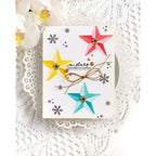 Rainbow Splash Set of 4 Stencils Bright Star rss114 Stamptember Heather Hoffman Christmas Star Card