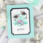 Rainbow Splash Stamps and Dies Graduation Greetings set1221gg You Did It Card Rachel Alvarado