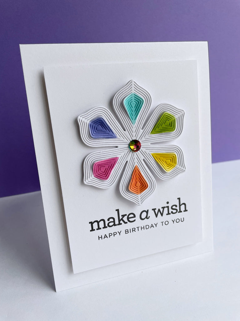 Simon Says Stamp Pawsitively Dazzling Gems Rainbow se108 Splendor Birthday Card | color-code:ALT02