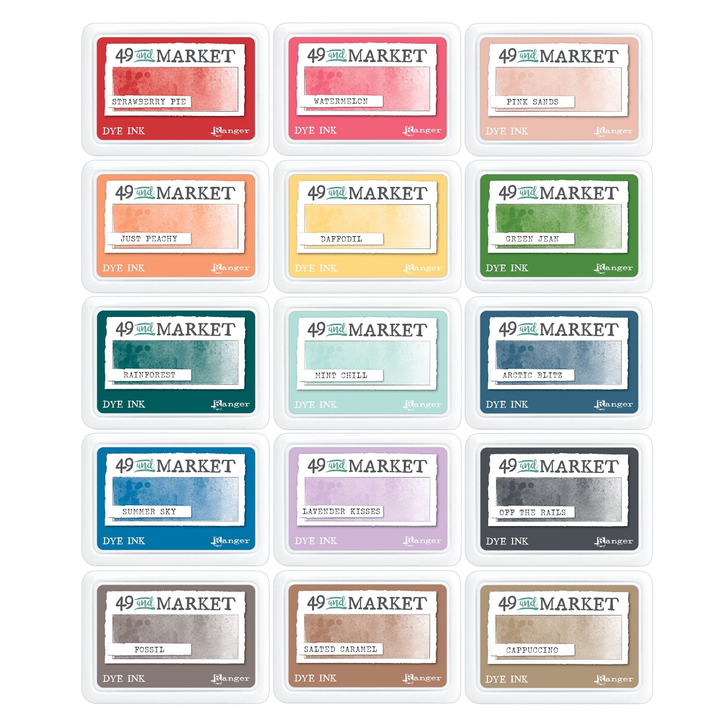 Ranger 49 and Market 15 Dye Ink Pad Bundle