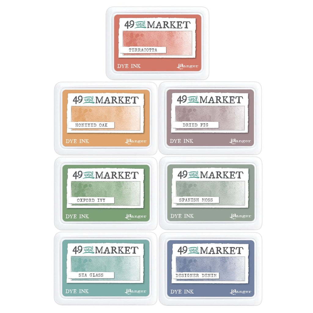 Ranger 49 and Market 7 Dye Ink Pad Bundle