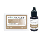 Ranger 49 and Market Cappuccino Dye Ink Pad And Reinker Bundle