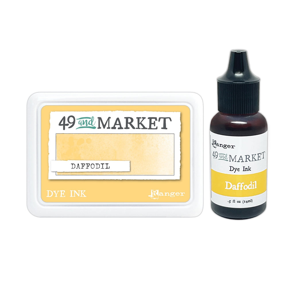Ranger 49 and Market Daffodil Dye Ink Pad And Reinker Bundle