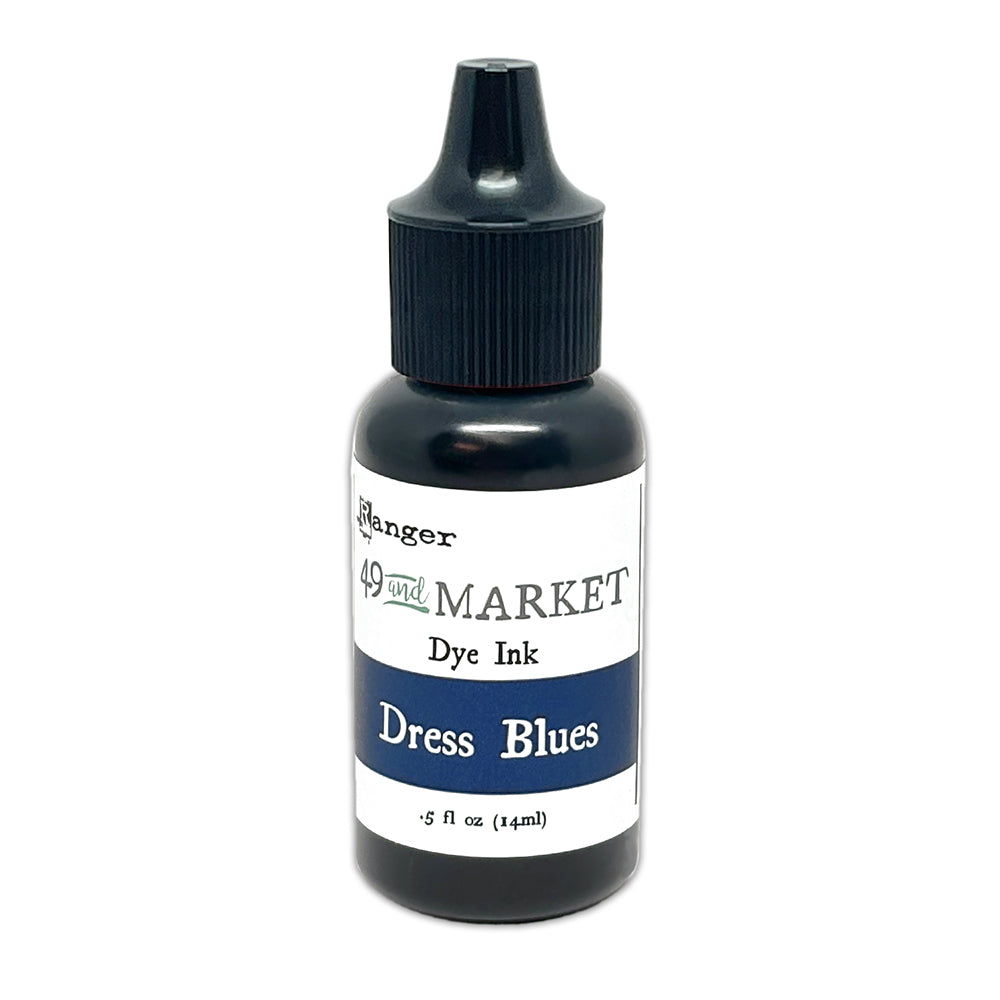 Ranger 49 and Market Dress Blues Dye Ink Pad And Reinker Bundle Bottle Image