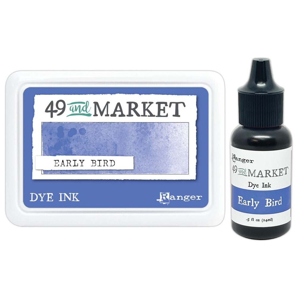 Ranger 49 and Market Early Bird Dye Ink Pad And Reinker Bundle
