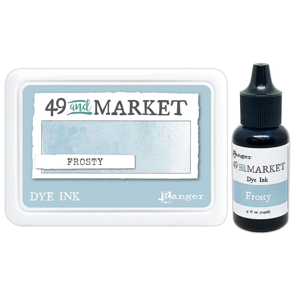 Ranger 49 and Market Frosty Dye Ink Pad And Reinker Bundle