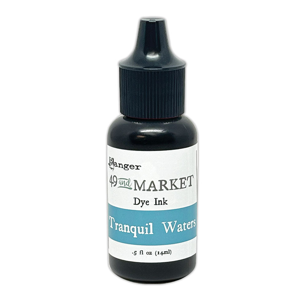 Ranger 49 and Market Tranquil Waters Dye Ink Pad And Reinker Bundle Bottle Image