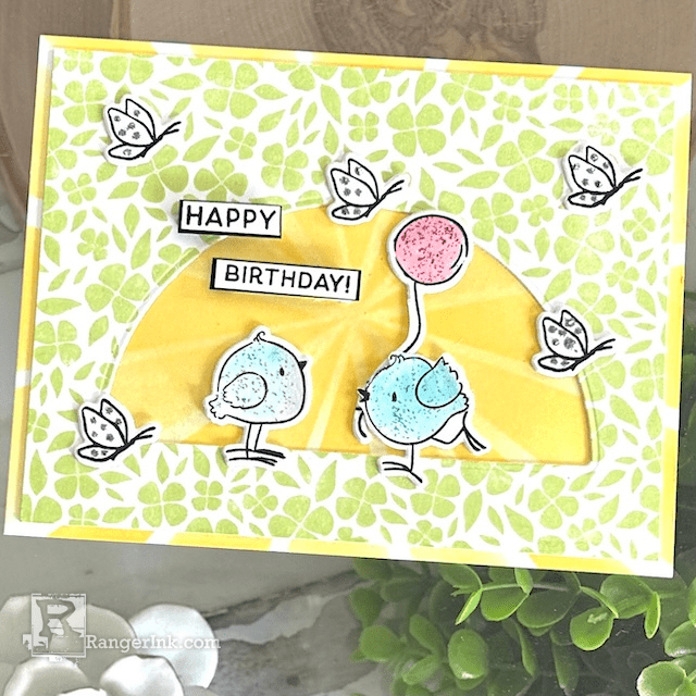 Ranger Archival Ink Pad Sun Dazed aip70818 Spring Birthday Card | color-code:ALT03
