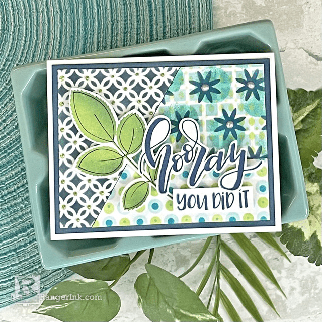 Ranger Bahama Bay Liquid Pearls Pearlescent Paint lpl70887 Celebration Card | color-code:ALT01