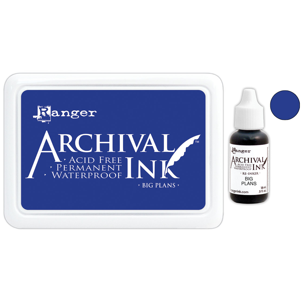 Ranger Big Plans Archival Ink Pad And Reinker Bundle