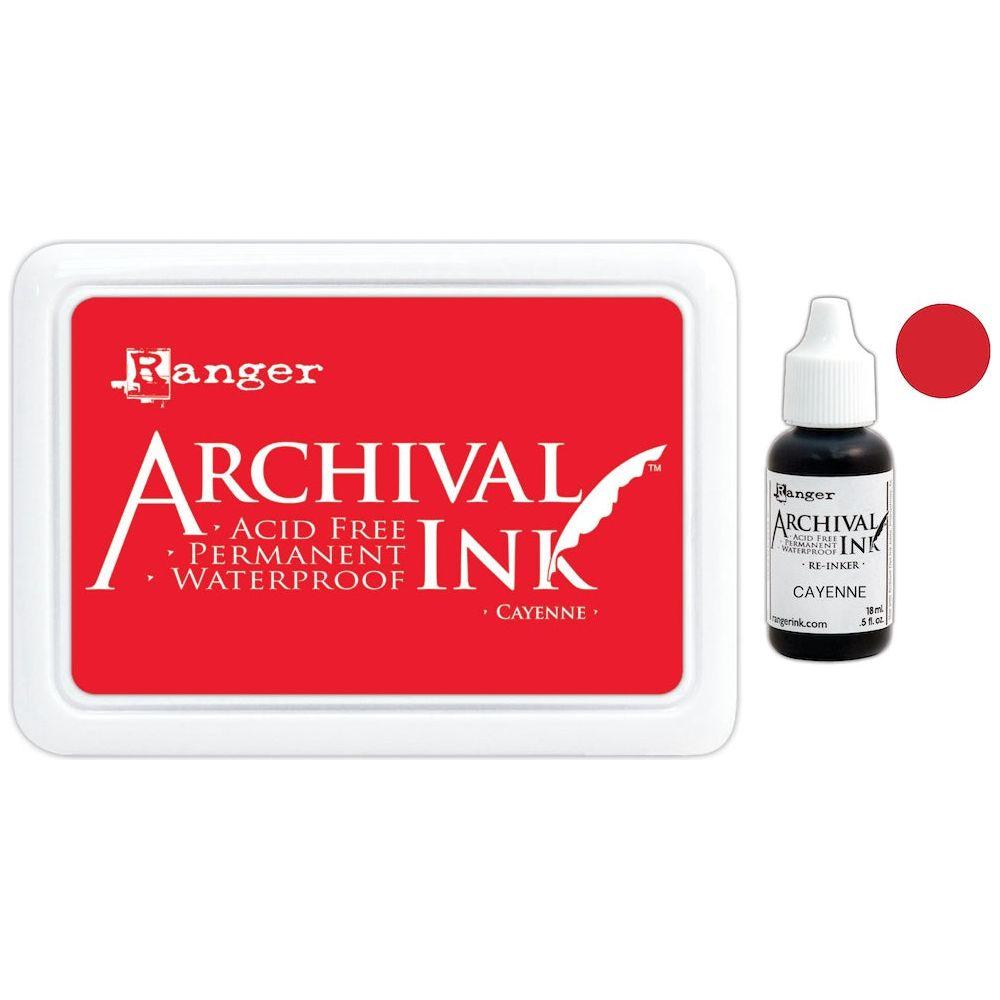 Ranger Cayenne Archival Ink Pad And Reinker Bundle