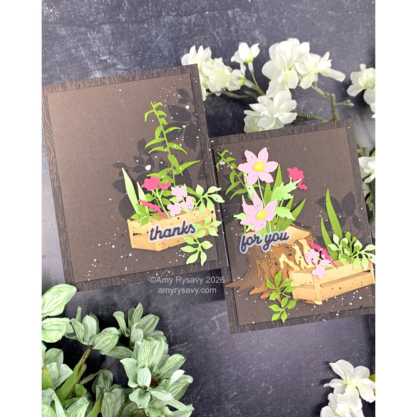 Ranger Clear Medium Pens Set 2 Letter It lei59608 Moody Background Cards | color-code:ALT01