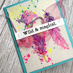 Ranger Dina Wakley MEdia 4.25 x 5.5 Cotton Watercolor Card Panels mdj92353 Wild And Magical Card