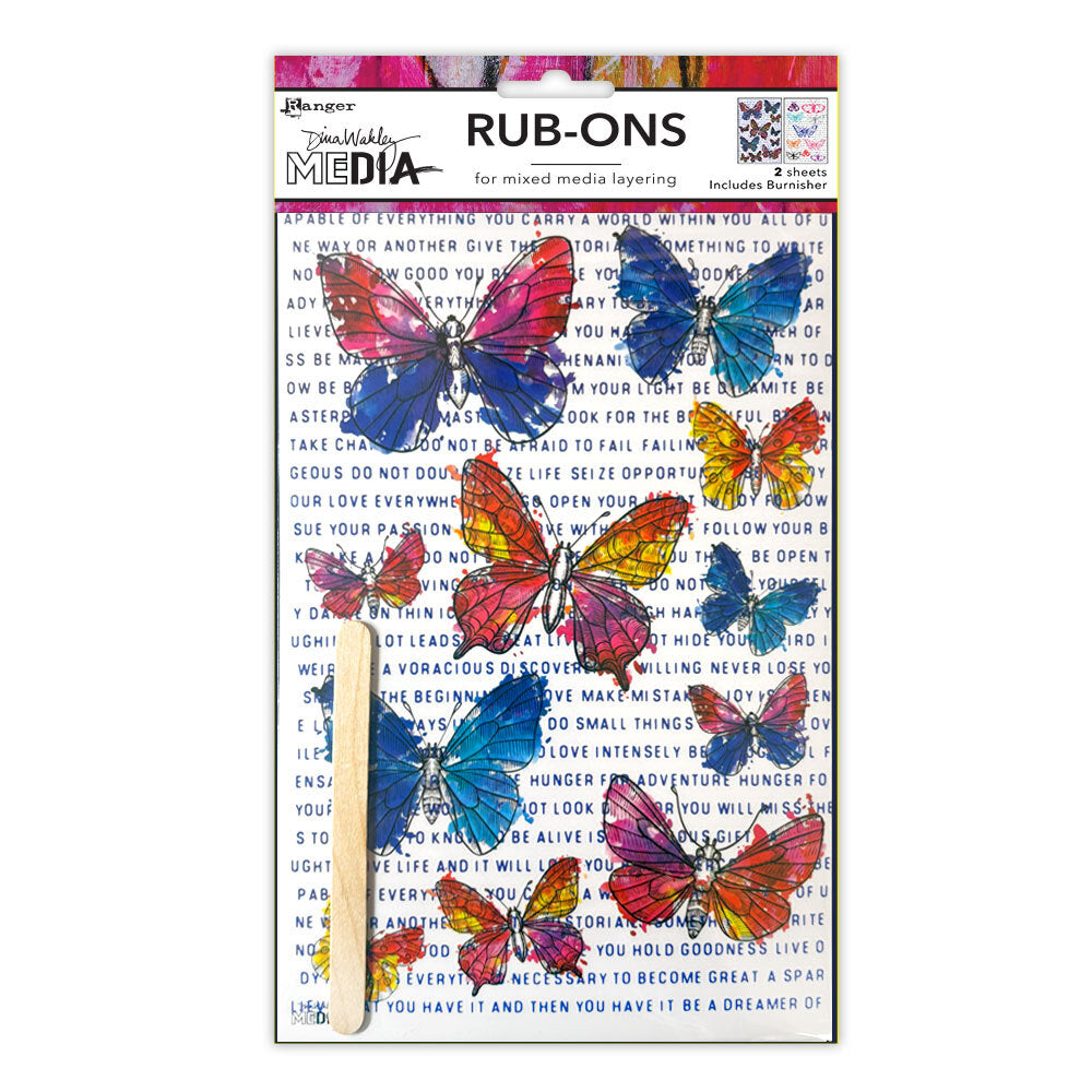 Ranger Dina Wakley MEdia Flutters Rub Ons mda88301