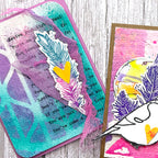 Ranger Dina Wakley MEdia Groovy Coaster Stencil mds84945 Multimedia Layout