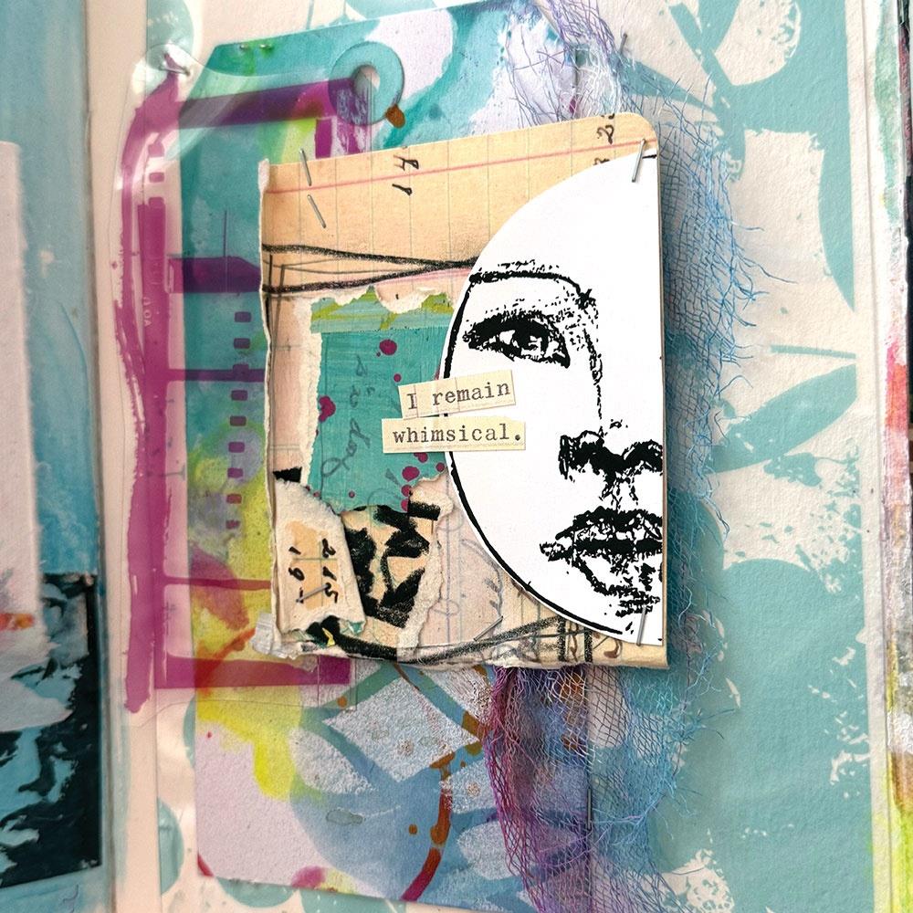 Ranger Dina Wakley MEdia Grunge Specimens Chroma Transparencies mda92728 I remain whimsical Art Journal Piece