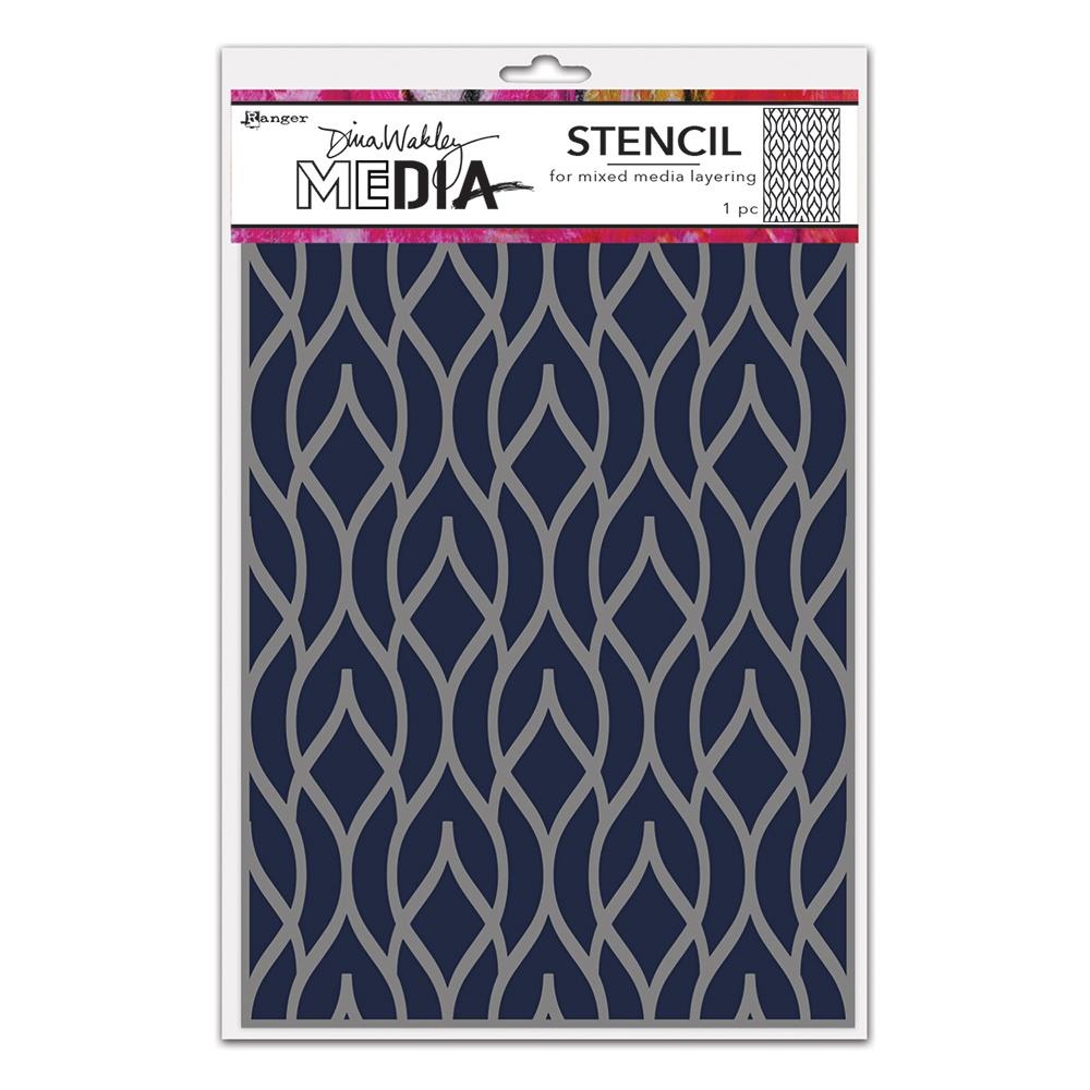 Ranger Dina Wakley MEdia Pointy Fence Stencil mds87724