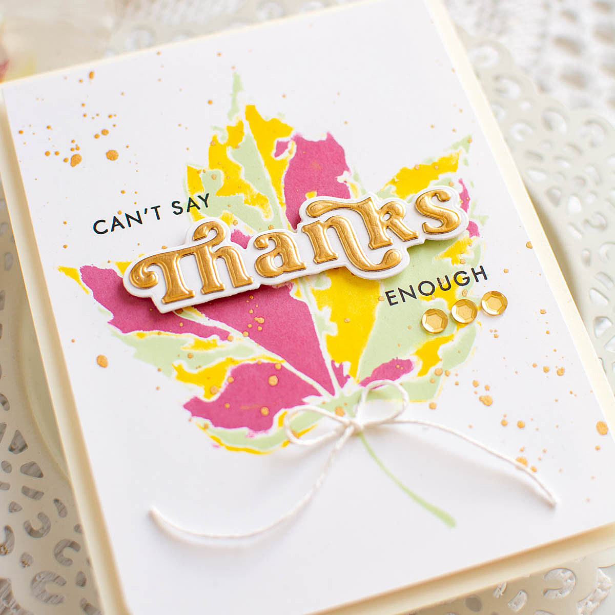 Ranger Dina Wakley MEdia Soft Bristle Brush Set mda88530 Artistic Stenciled Leaf Card | color-code:ALT02