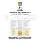 Ranger Dina Wakley MEdia Typed Quotes Chroma Transparencies mda92711 Back of Package