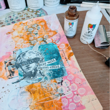 Ranger Dina Wakley Media Ledger Journal mdj86666 sample project close up