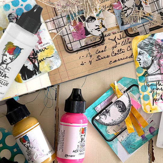 Ranger Dina Wakley Media Ledger Journal mdj86666 sample project with products