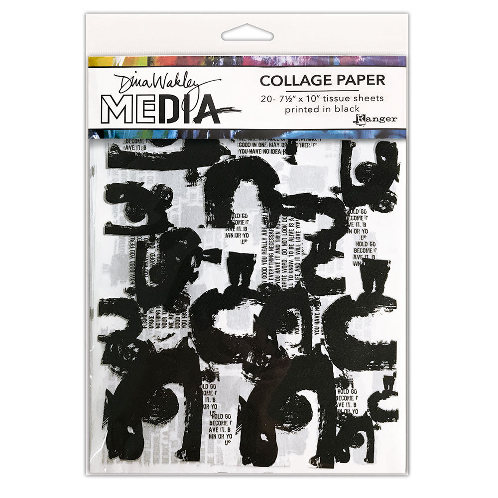Ranger Dina Wakley Media Painted Marks Collage Tissue mda77879