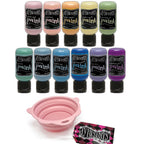 Ranger Dyan Reaveley 1oz Paint Bundle Of 11 With Collapsible Bowl Dylusions
