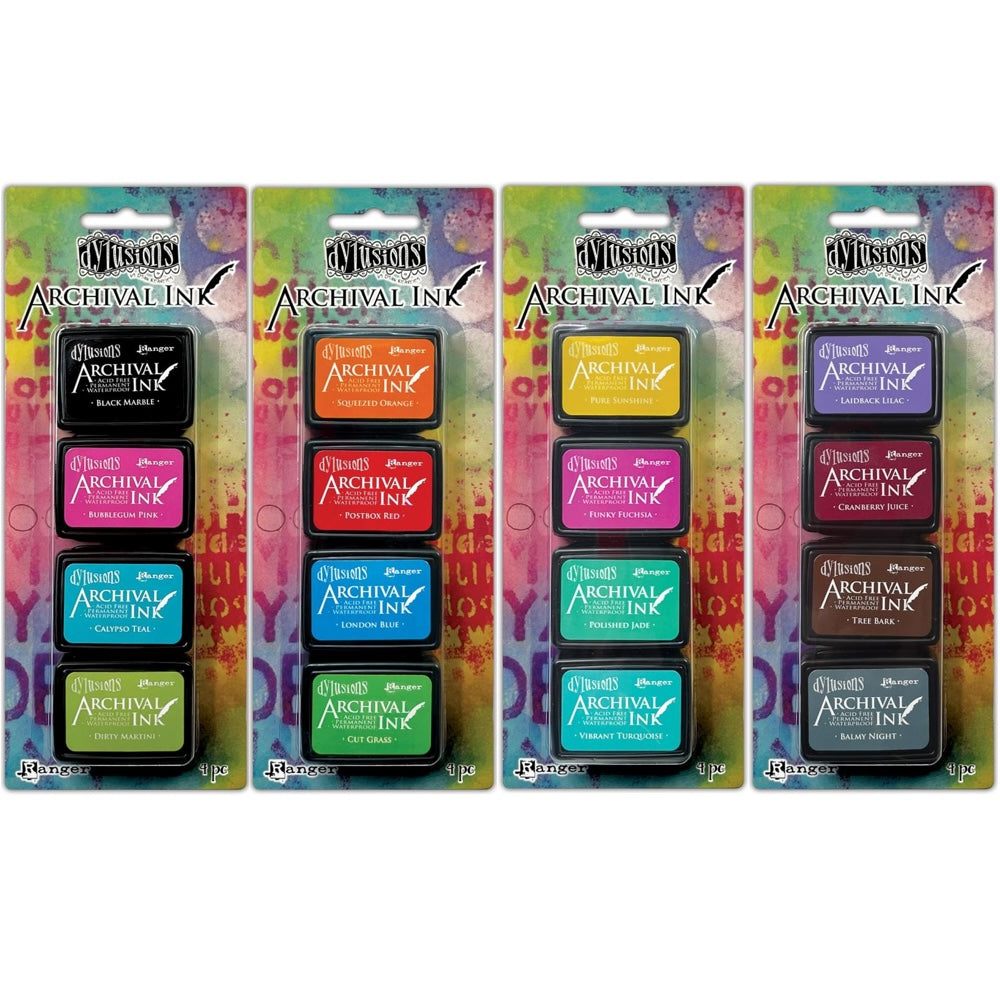 Ranger Dyan Reaveley Archival Mini Ink Pad Bundle of 16 Dylusions