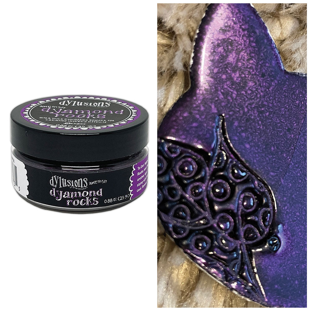 Ranger Dylusions Amethyst Dyamond Rocks Embossing Powder dym89735 Swatch