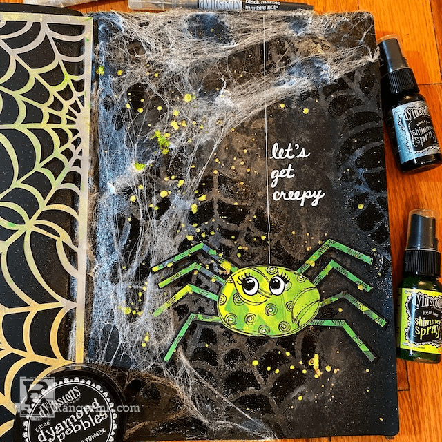 Ranger Dylusions Clear Dyamond Pebbles Embossing Powder dym87878 Halloween Journal Page | color-code:ALT01