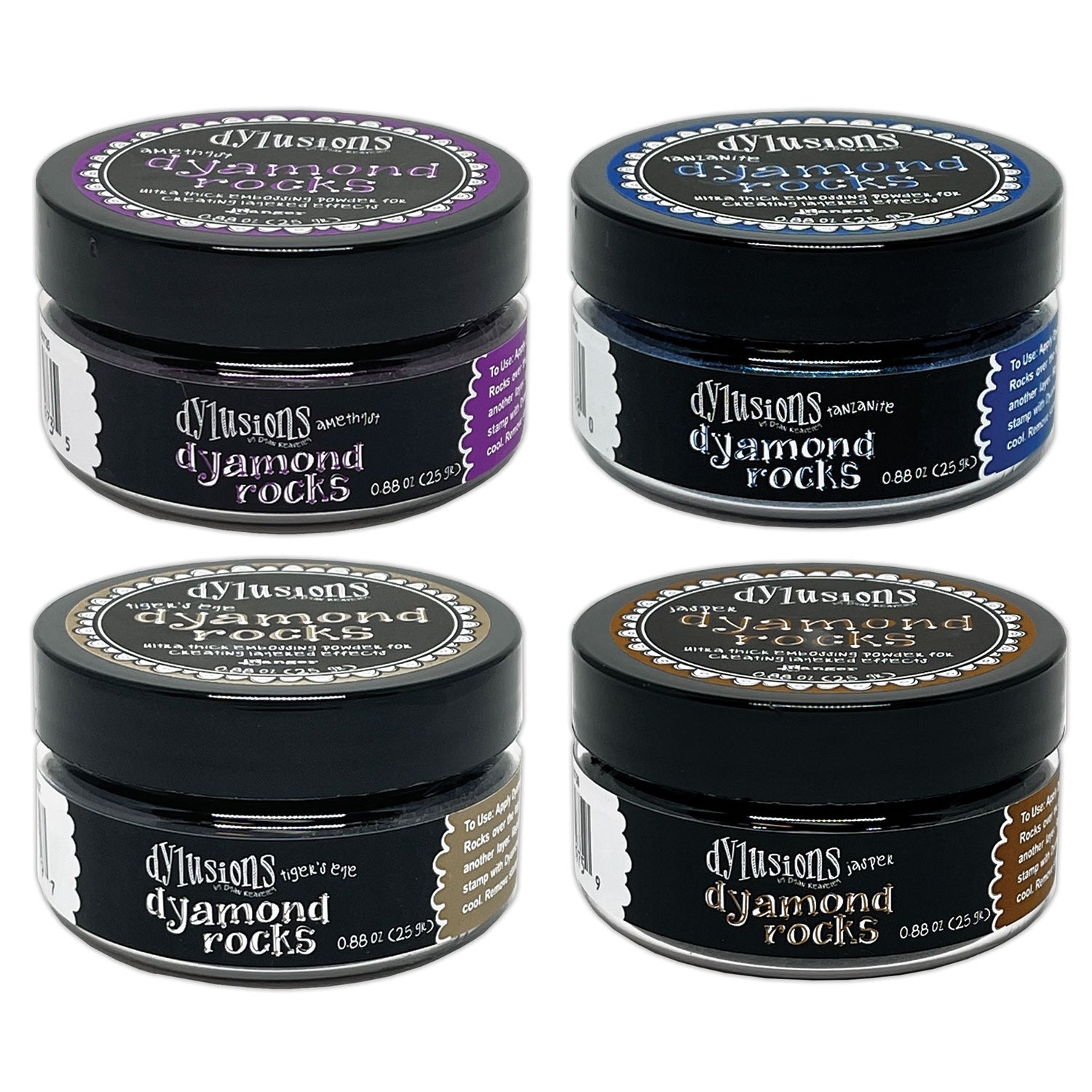 Ranger Dylusions Dyamond Rocks Embossing Powder Bundle Of 4