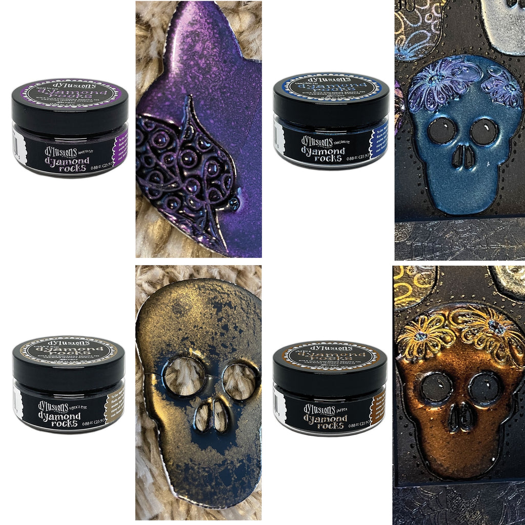 Ranger Dylusions Dyamond Rocks Embossing Powder Bundle Of 4 Swatches