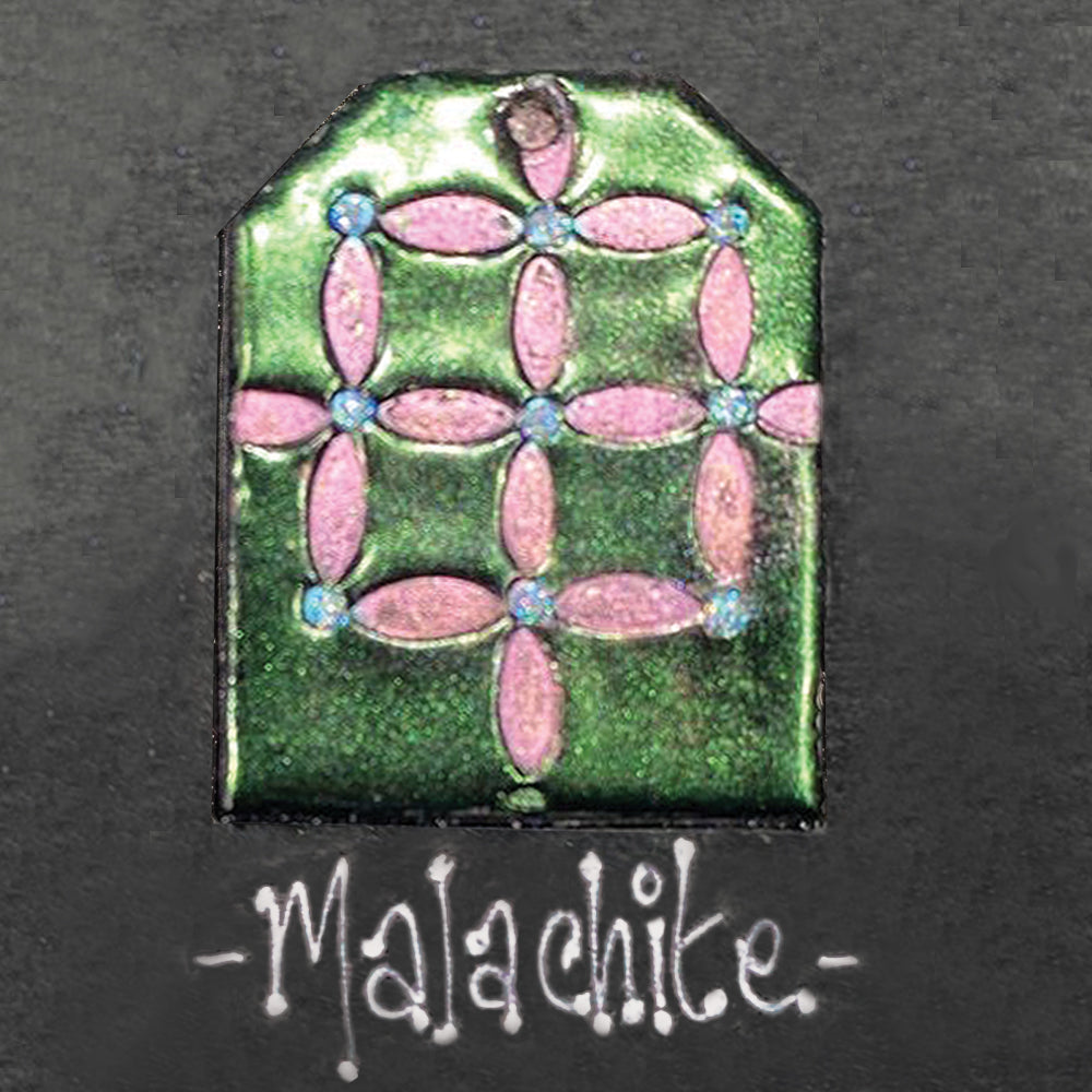 Ranger Dylusions Malachite Dyamond Rocks Embossing Powder dym89766 Swatch Tag