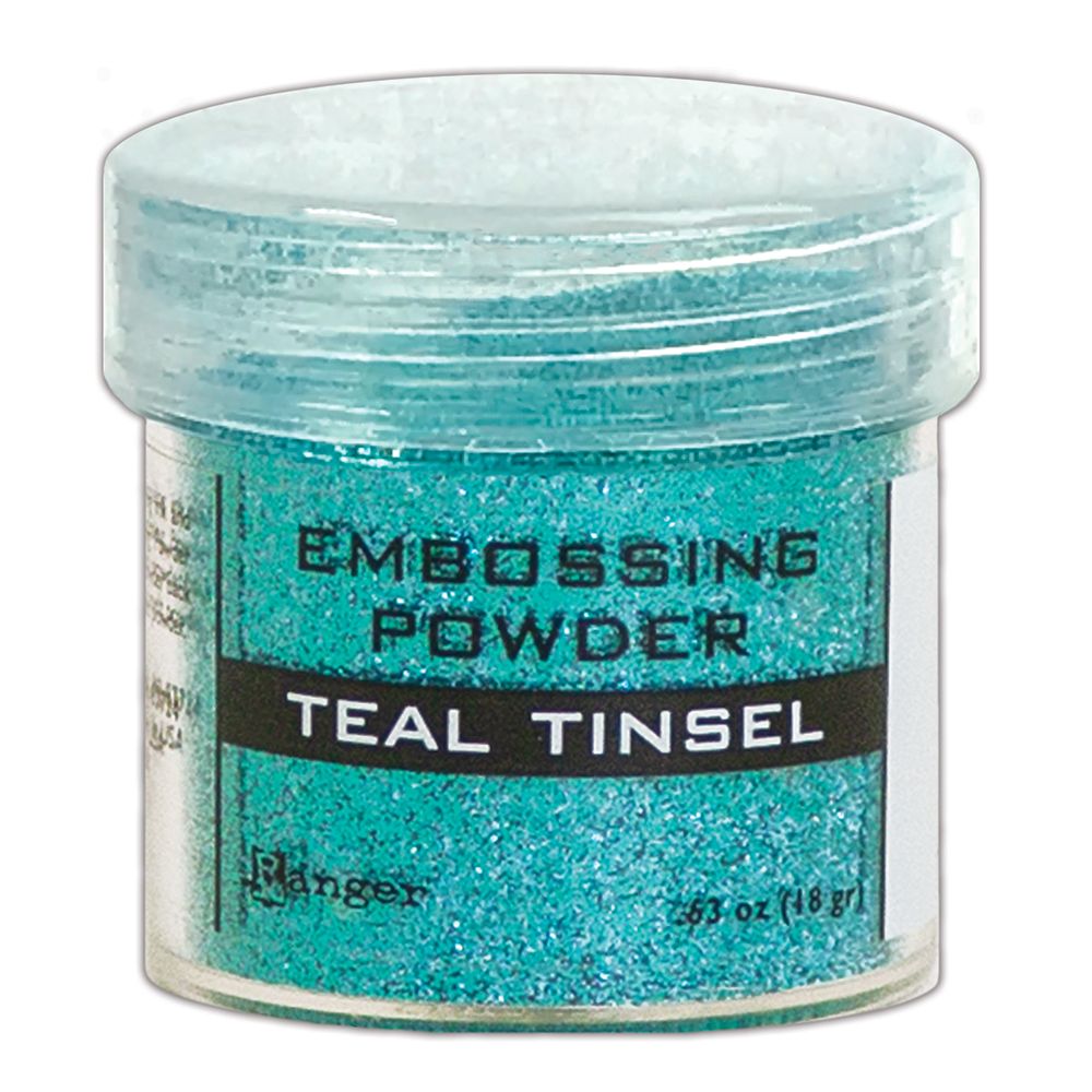 Ranger Embossing Powder Tinsel Bundle Of 4 EPJ64589 Teal Tinsel Close Up
