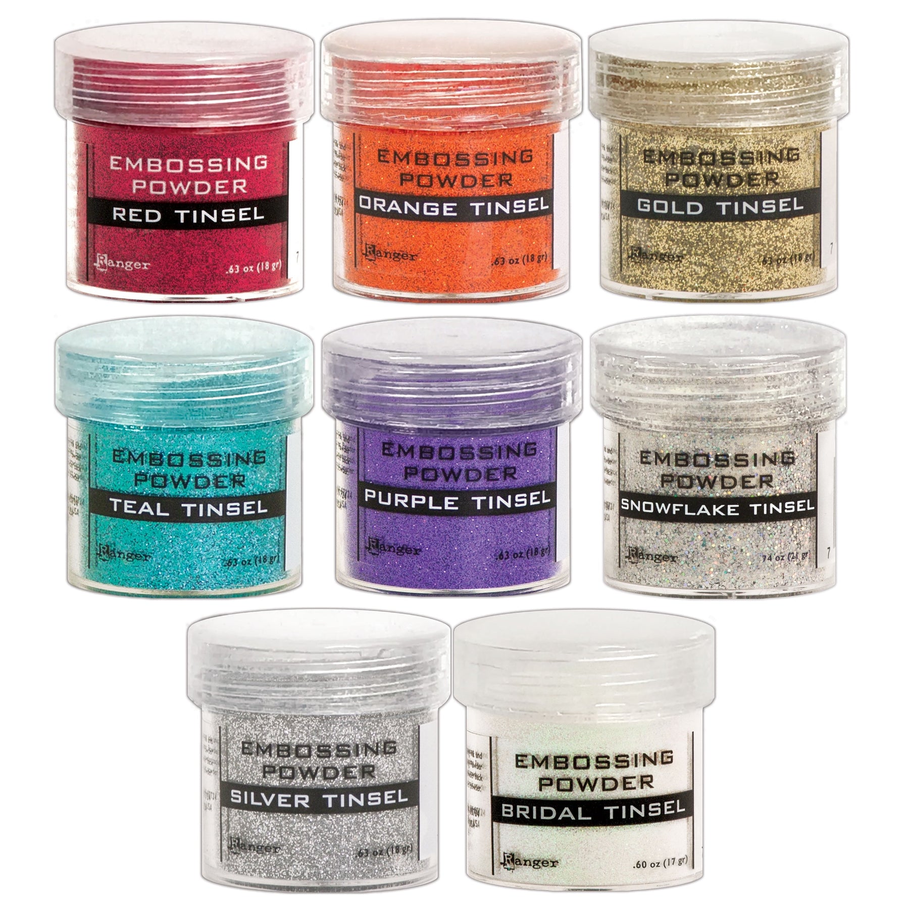 Ranger Embossing Powder Tinsel Bundle Of 8
