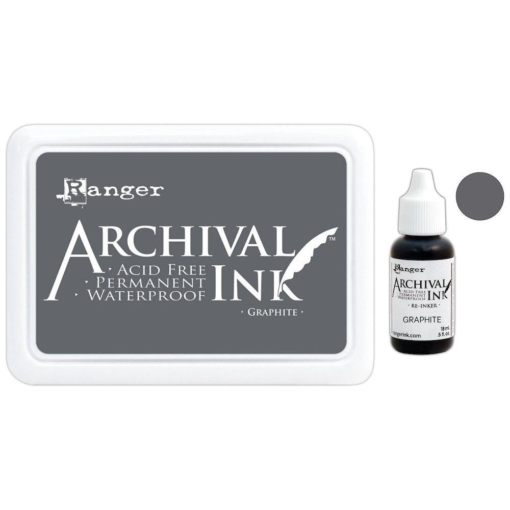 Ranger Graphite Archival Ink Pad And Reinker Bundle