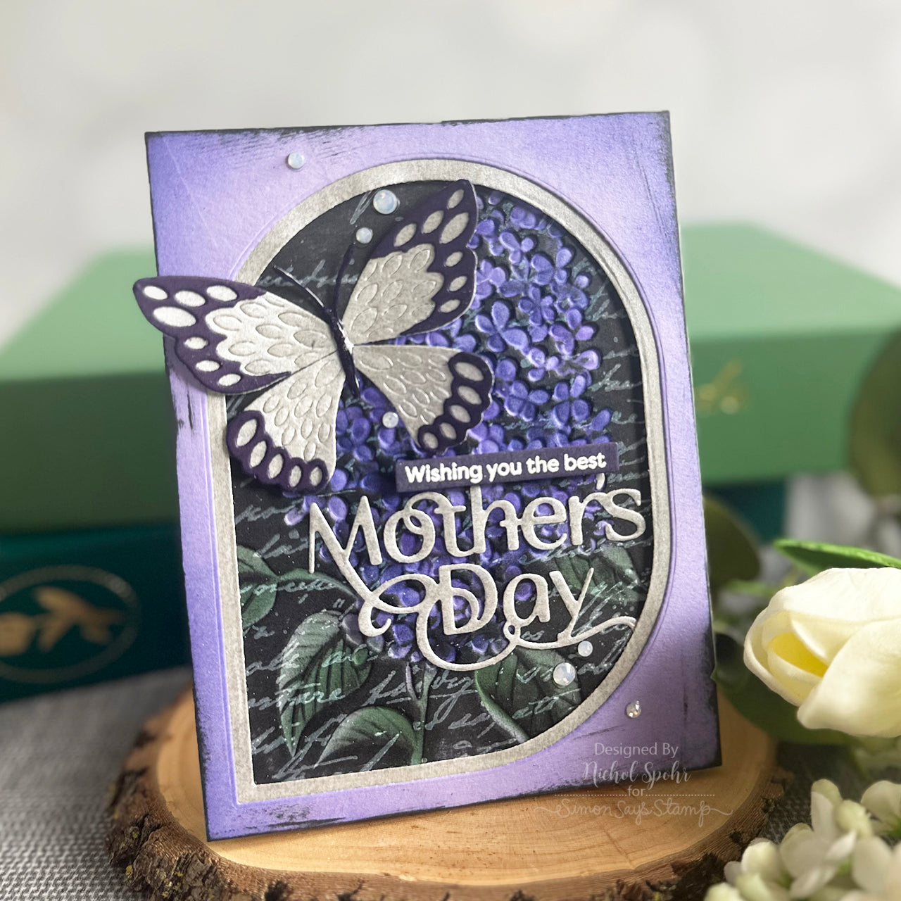 Ranger Mini Glossy Accents Glue Adhesive GAC27898 Vellum Mother’s Day Card | color-code:ALT9994