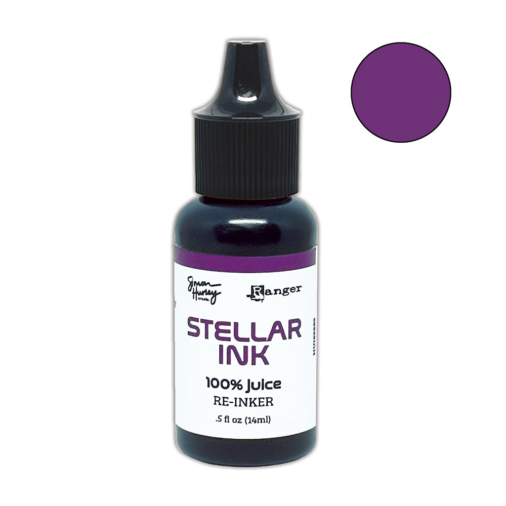 Ranger Simon Hurley 100% Juice Stellar Ink Pad And Reinker Bundle HUI89889
