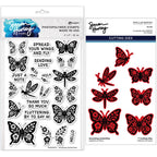 Ranger Simon Hurley Blooming Butterflies Clear Stamps And Dies Bundle