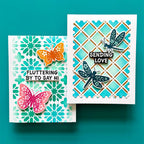 Ranger Simon Hurley Blooming Butterflies Clear Stamps hur93572 Insect Cards