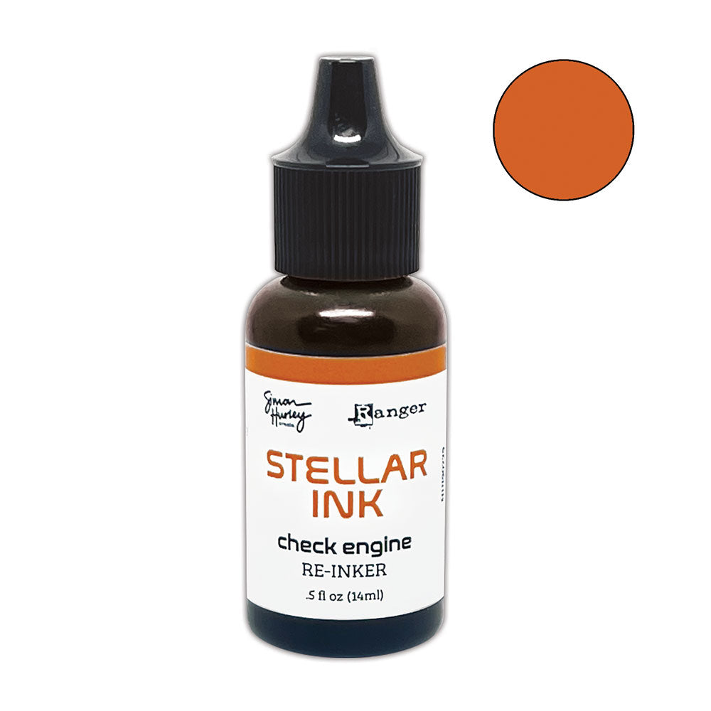 Ranger Simon Hurley Check Engine Stellar Ink Pad And Reinker Bundle HUI90229