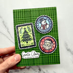Ranger Simon Hurley Christmas Postage Cling Stamps hur92094 Santa Claus Card