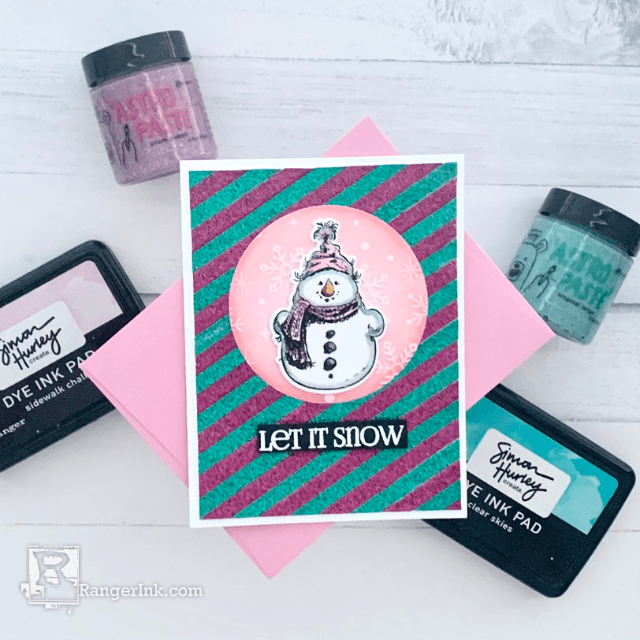 Ranger Simon Hurley Clear Skies Dye Ink Pad hup67085 Let It Snow Card | color-code:ALT03