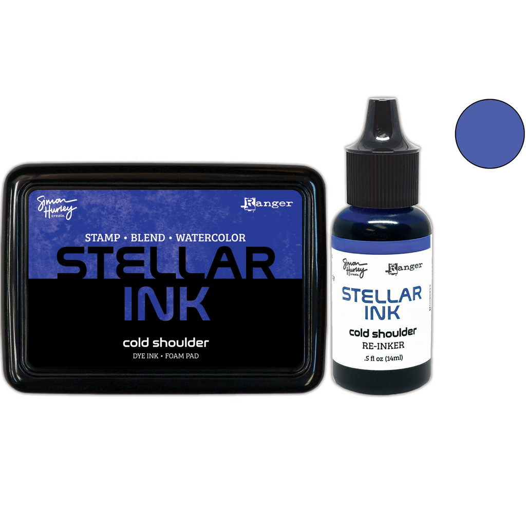 Ranger Simon Hurley Cold Shoulder Stellar Ink Pad And Reinker Bundle