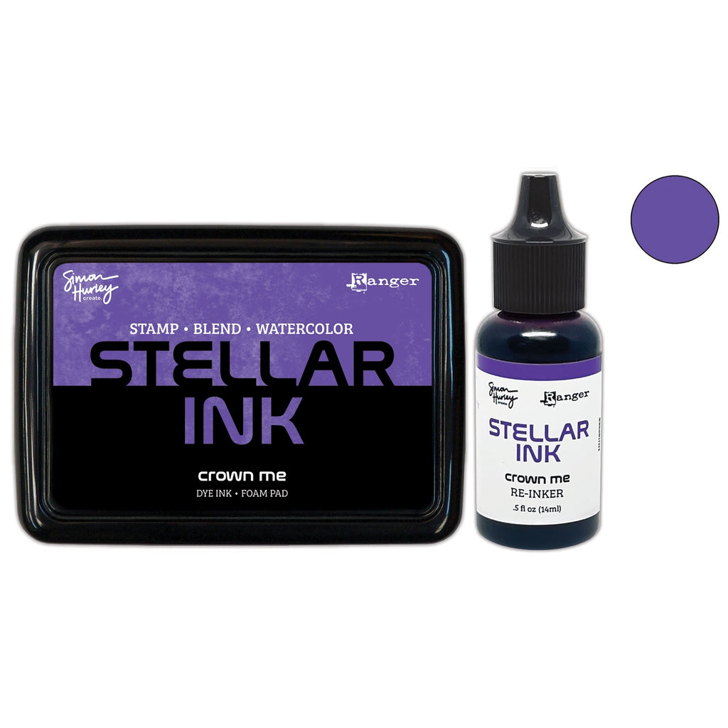 Ranger Simon Hurley Crown Me Stellar Ink Pad And Reinker Bundle