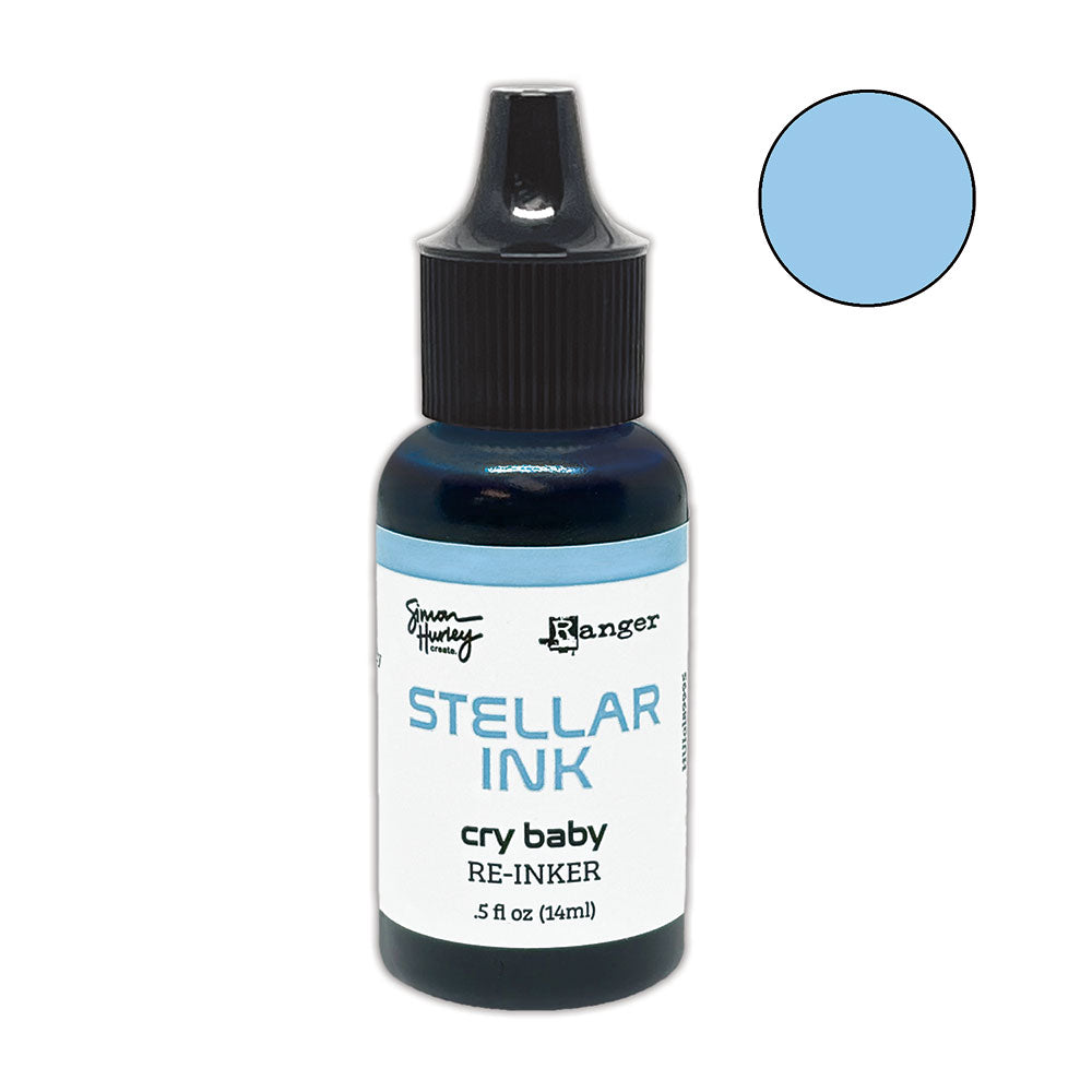 Ranger Simon Hurley Cry Baby Stellar Ink Pad And Reinker Bundle HUI89995 reinker bottle