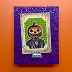 Ranger Simon Hurley Damask 6 x 6 Stencil hus94364 Happy Haunting Card