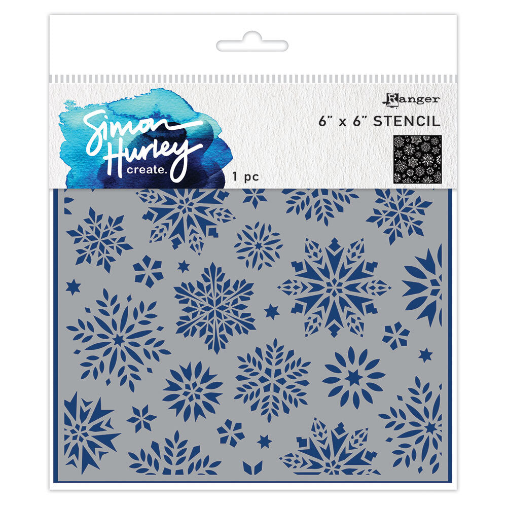Ranger Simon Hurley Dazzling Snowflakes Stencil hus91653